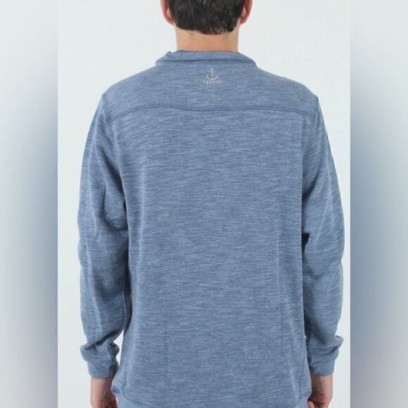 Anchor Boys All Time 1/4 Zip Bijou Blue Heather NWOT - Picture 2 of 7